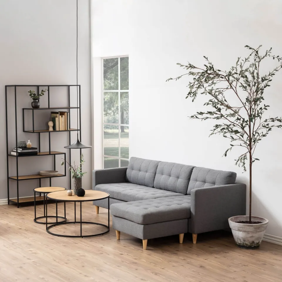Lisomme Vic houten salontafel naturel - Ø 80 cm, foto 3