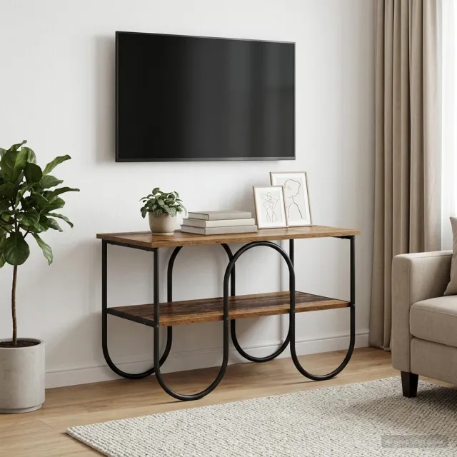 vidaXL TV-standaard 80 x 40 x 50 cm Oud hout Bewerkt hout Bruin