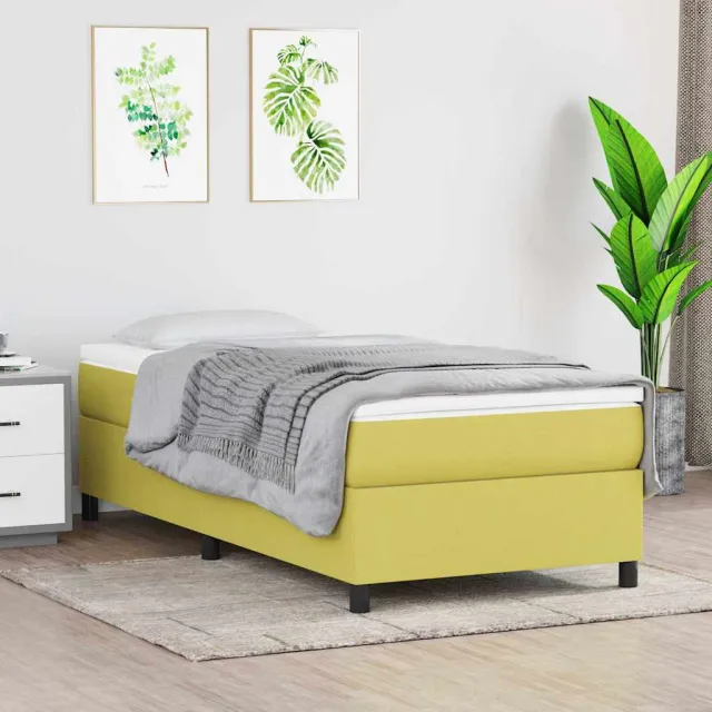 vidaXL Boxspring bed stof groen 90x190 cm