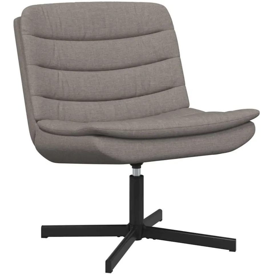 vidaXL Draaistoel Taupe 63 x 75 x 76 cm Stof