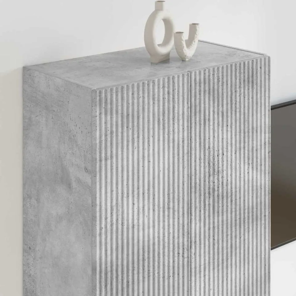 vidaXL TV-wandkast 59,5 x 31 x 80 cm Beton Grijs Bewerkt hout, foto 4