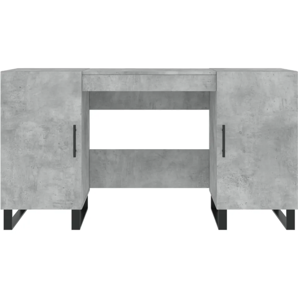 vidaXL Bureau 140x50x75 cm bewerkt hout betongrijs grijs, foto 4