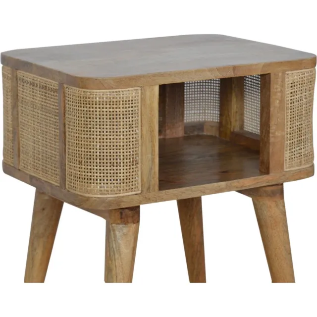 Artisan Furniture Artisan - Nachtkast - Hardhout - Rotan- 55 x 45 x 35 cm Bruin