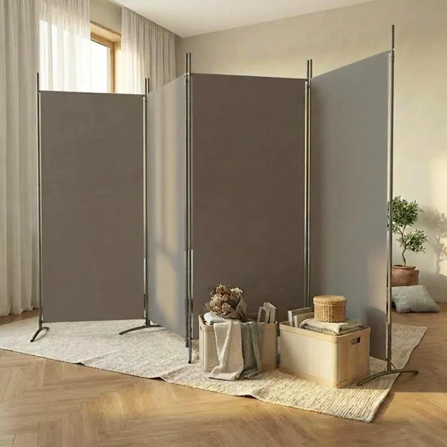 vidaXL Kamerscherm met 4 panelen 346x180 cm stof antracietkleurig, foto 2