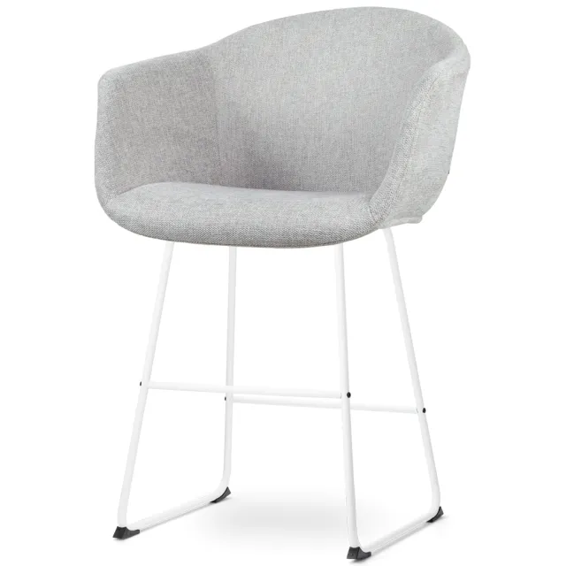 Nolon Nino-Otis barkruk lichtgrijs - wit onderstel - 65 cm
