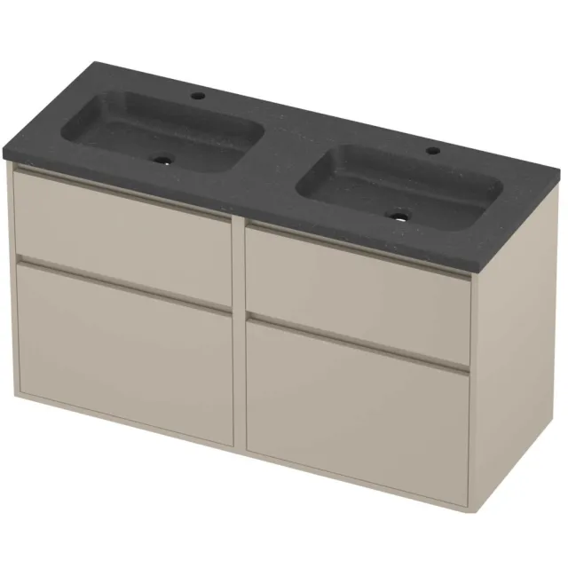 Proline Rollo Badmeubelset Hardsteen Elegant Greeploos 120x46x67 cm Blue Stone Soft Linen Beige