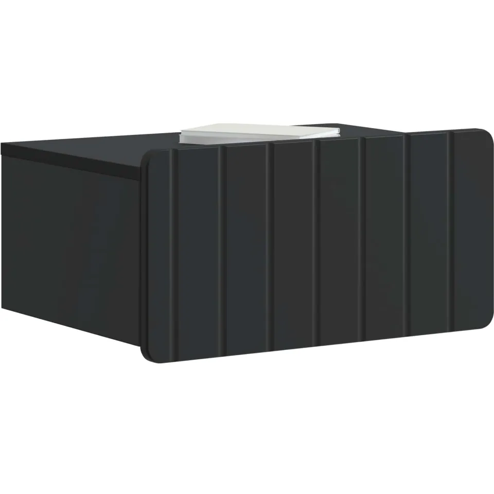 vidaXL Wandbeugel Bedkast Zwart 49 x 34,5 x 24 cm Bewerkt hout