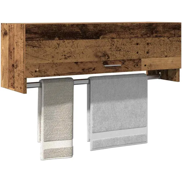 vidaXL Kledingkast 100x32,5x35 cm bewerkt hout oud houtkleurig Bruin