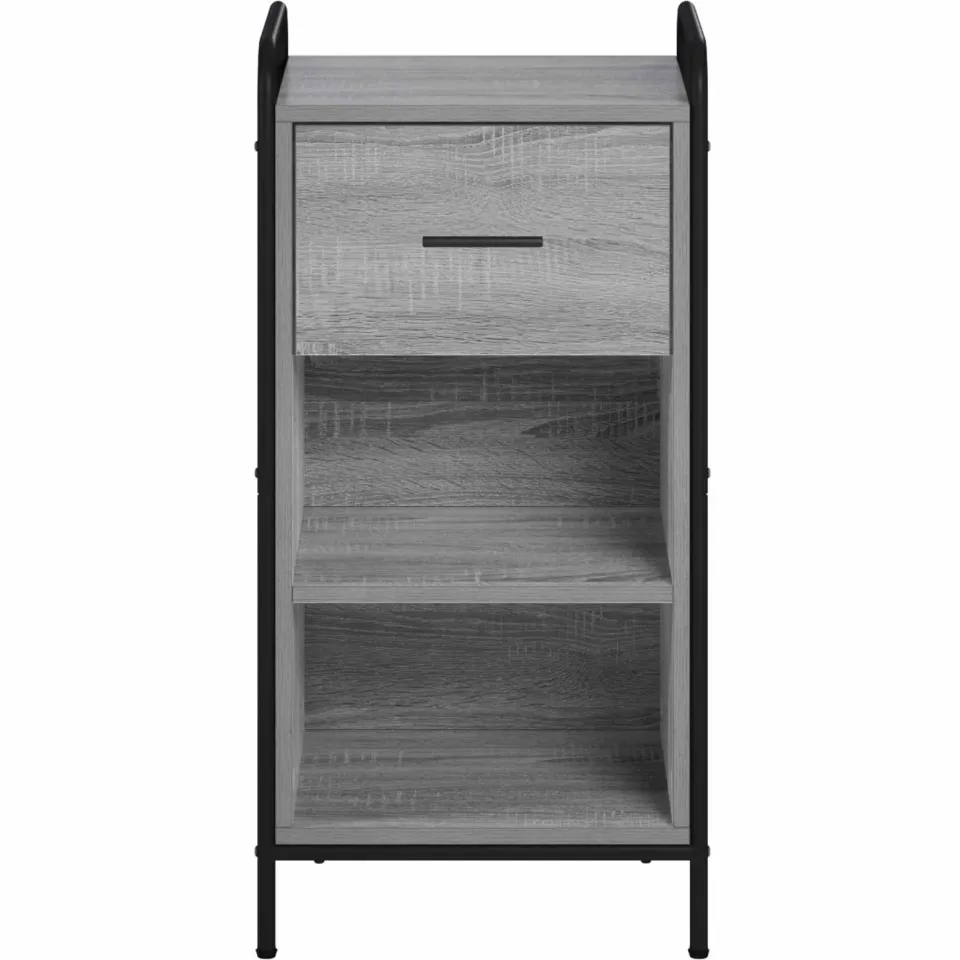 vidaXL Dressoir Grijs Sonoma 97 x 33 x 81 cm Bewerkt hout, foto 4