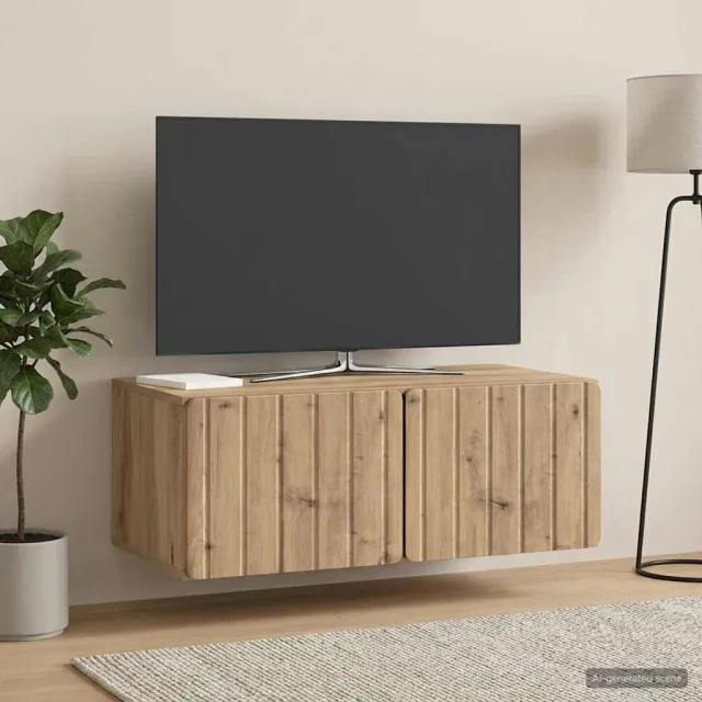 vidaXL Wandbeugel TV-kast 78,5 x 41 x 30 cm Artisanaal eiken Bruin