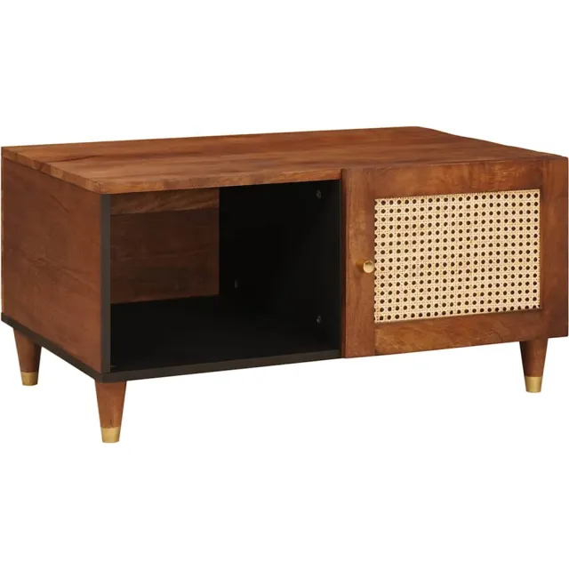 vidaXL Salontafel 80 x 50 x 40 cm Massief Mango Hout Bruin