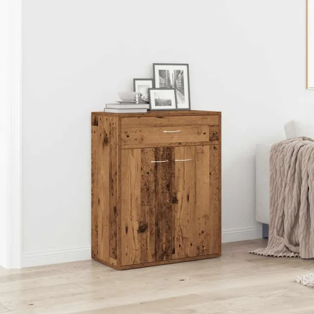 vidaXL Dressoir 60x30x75 cm bewerkt hout oud houtkleurig bruin, foto 2