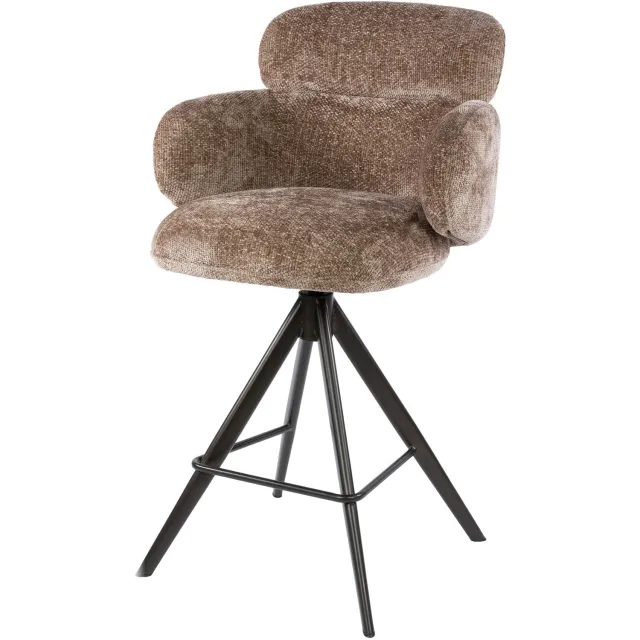 Nest of Nora Set van 2 - Nest of Nora Barkruk Lenu - Draaibaar met pocket vering - Champagnebruin / barkrukken / barstoelen
