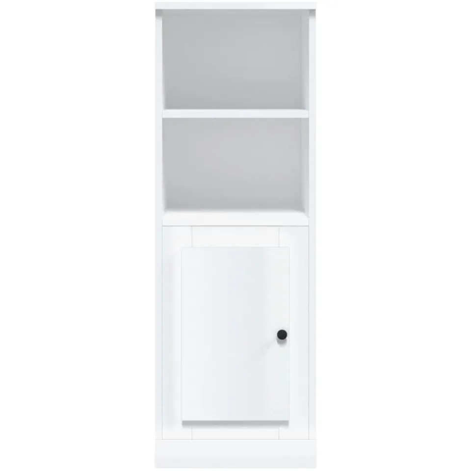 vidaXL Hoge kast 36x35,5x103,5 cm bewerkt hout hoogglans wit, foto 4