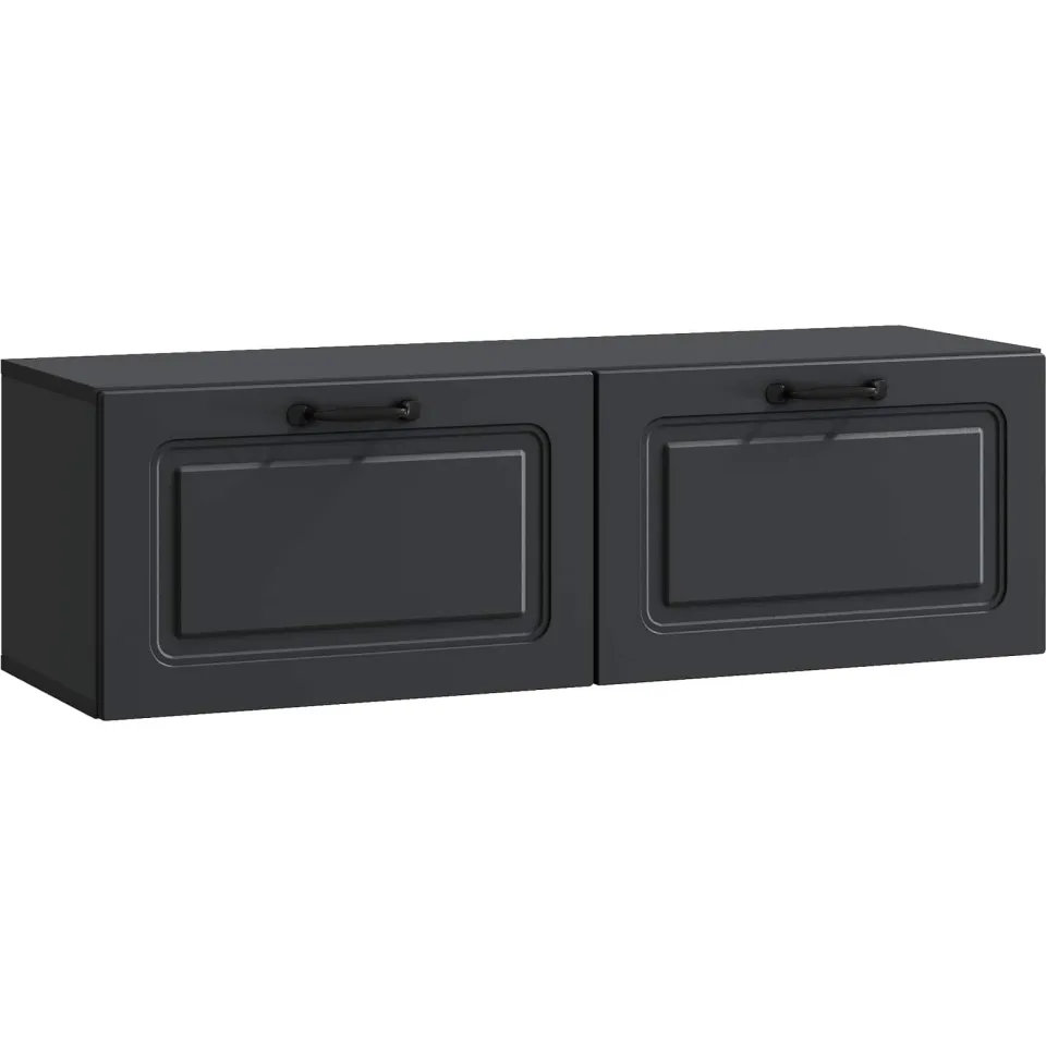 vidaXL Wandbeugel TV-kast Zwart 98 x 31 x 30 cm Bewerkt hout, foto 3