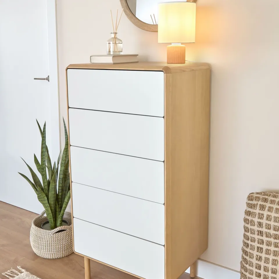 Kave Home Anielle ladekast naturel met 5 laden, foto 5
