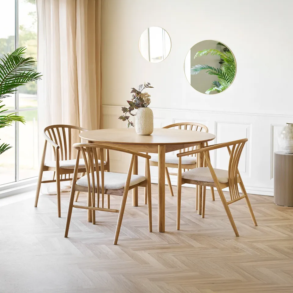 Artichok Loet uitschuifbare houten eettafel naturel - 120 - 220 x 75 cm, foto 3