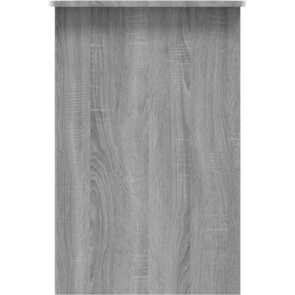 vidaXL Bureau 100x50x76 cm bewerkt hout grijs sonoma eikenkleurig, foto 4