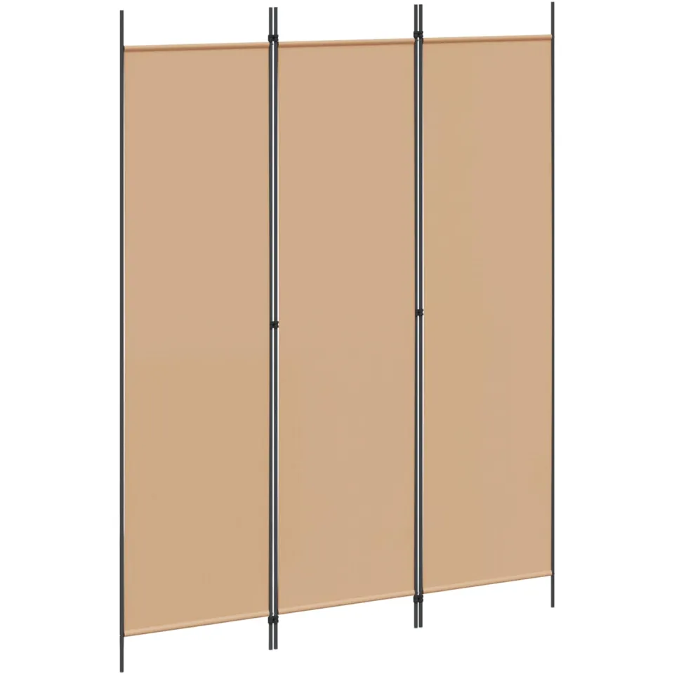 vidaXL 3-Panel Room Divider Beige 150 x 200 cm Stof, foto 4