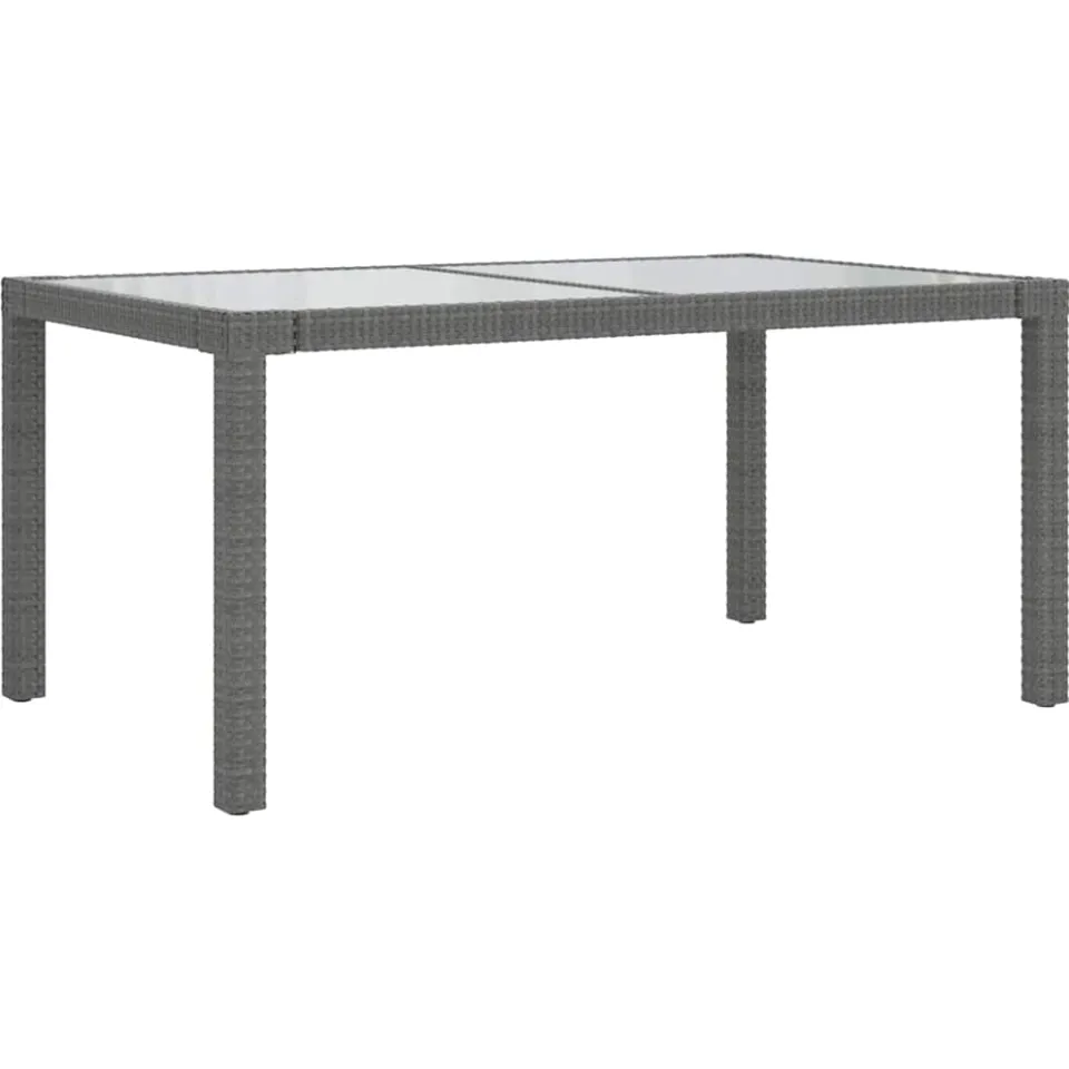 vidaXL 5-delige Tuinset met kussens poly rattan grijs, foto 3