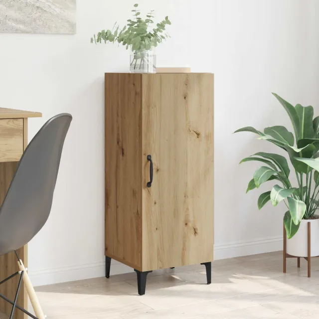 vidaXL Dressoir Artisan Eiken 34,5 x 34 x 90 cm Bewerkt hout, foto 2