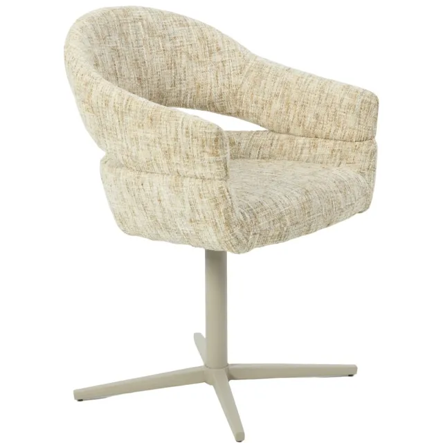 DÉJA Living Eetkamerstoel Milou - Taupe - Draaibaar - Set van 2