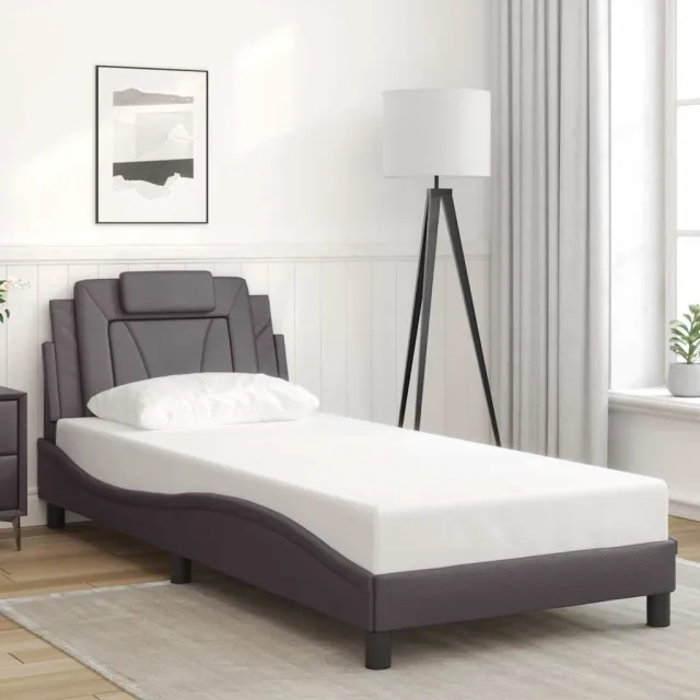 vidaXL Bedframe "Viana" zonder matras kunstleer grijs 80x200 cm