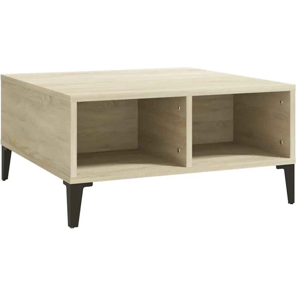 vidaXL Salontafel 60x60x30 cm bewerkt hout sonoma eikenkleurig, foto 3