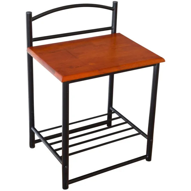 Homestyle4u Nachtkastje - 40x64x40 cm - zwart - metaal Black