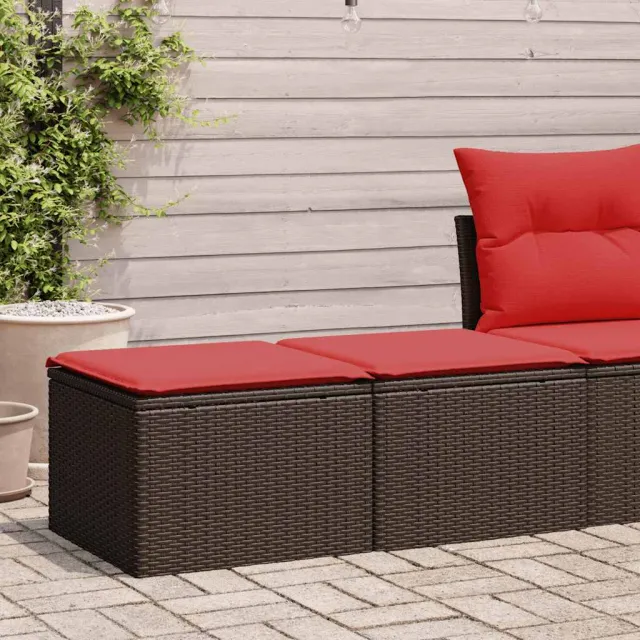 vidaXL 2-delige Loungeset met kussens poly rattan acacia bruin, foto 4