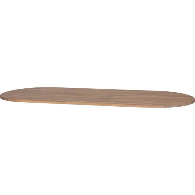 WOOOD Tablo Ovaal Tafelblad Incl. 2-Standen Poot - Grijs -74,4x220x90 Oil grey