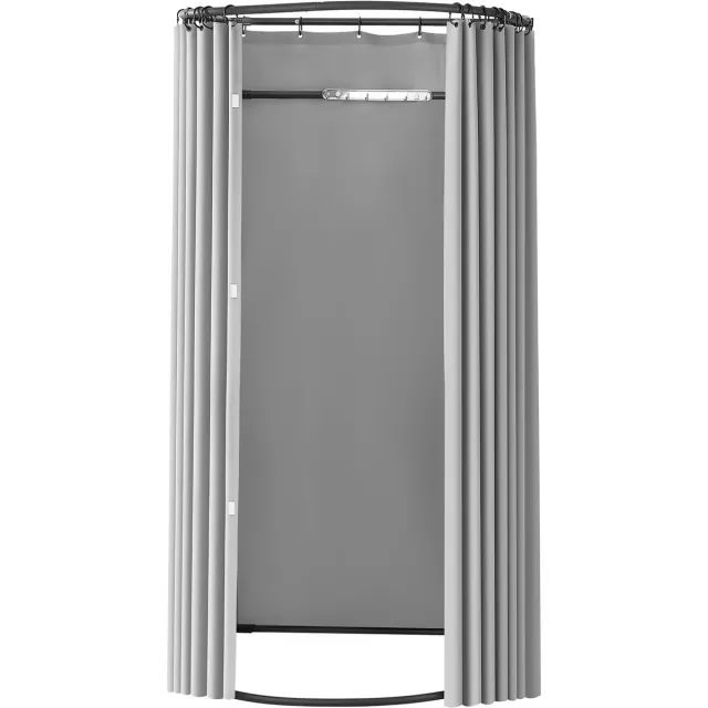 Vevor Paskamer Draagbaar Paskamer Privacy Scherm Grijs-Wit 100x95x200cm