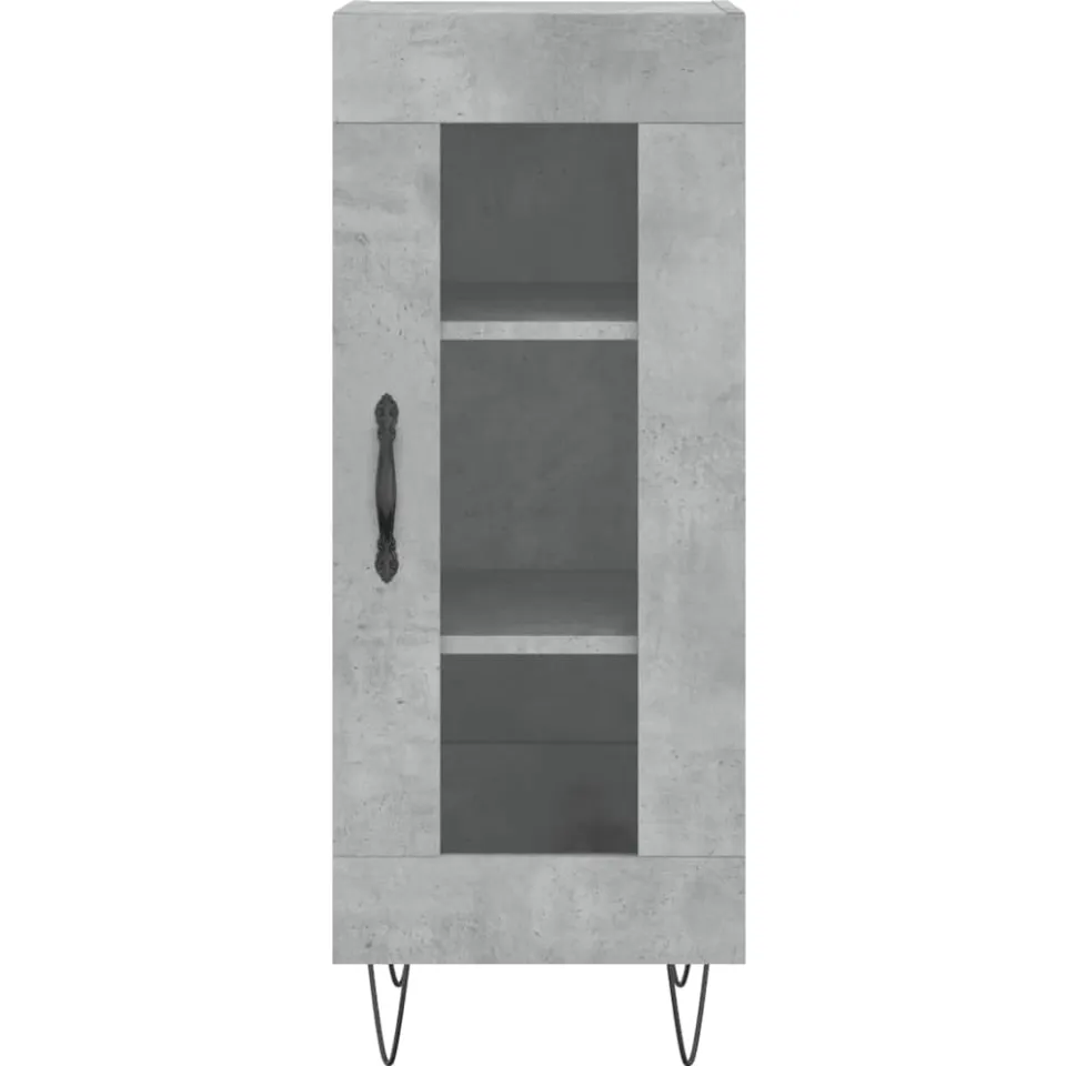 vidaXL Dressoir 34,5x34x90 cm bewerkt hout betongrijs grijs