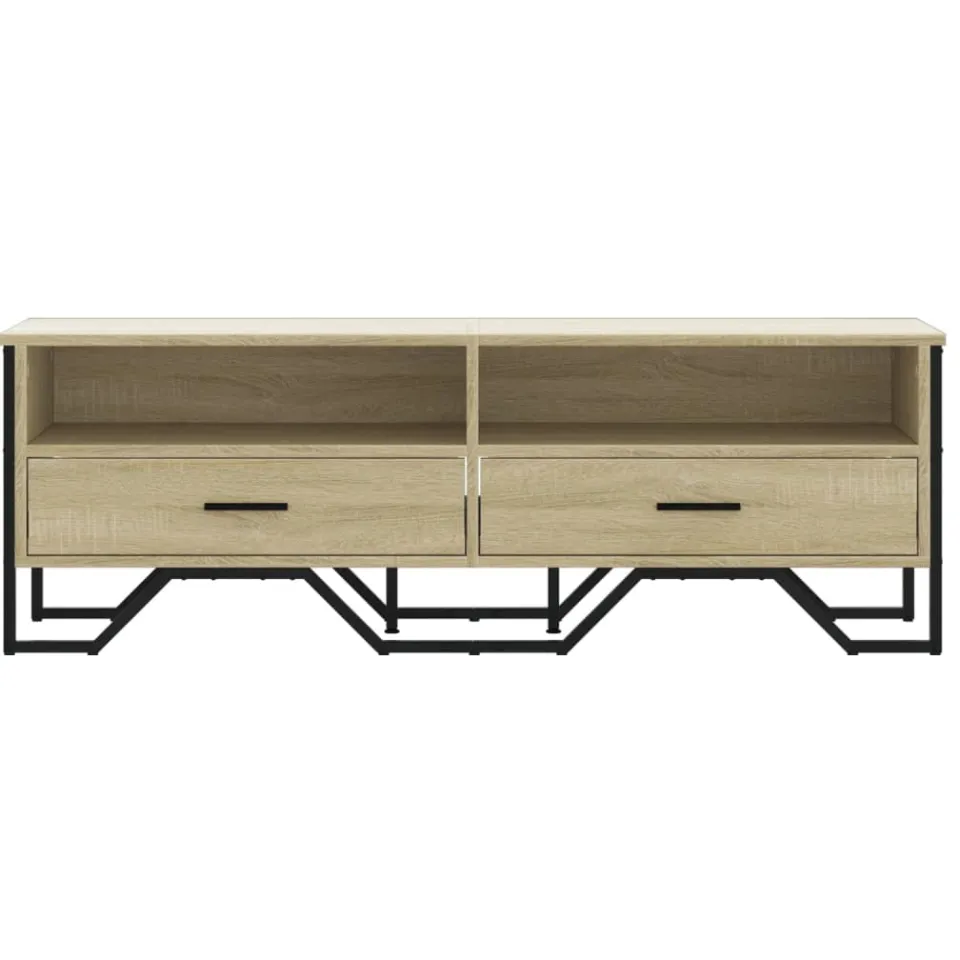 vidaXL Tv-meubel 122x34x41 cm bewerkt hout sonoma eikenkleurig, foto 4