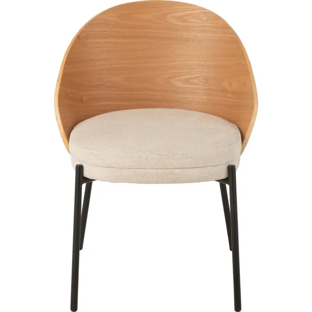 J-Line stoel Lone - multiplex/metaal - naturel/beige