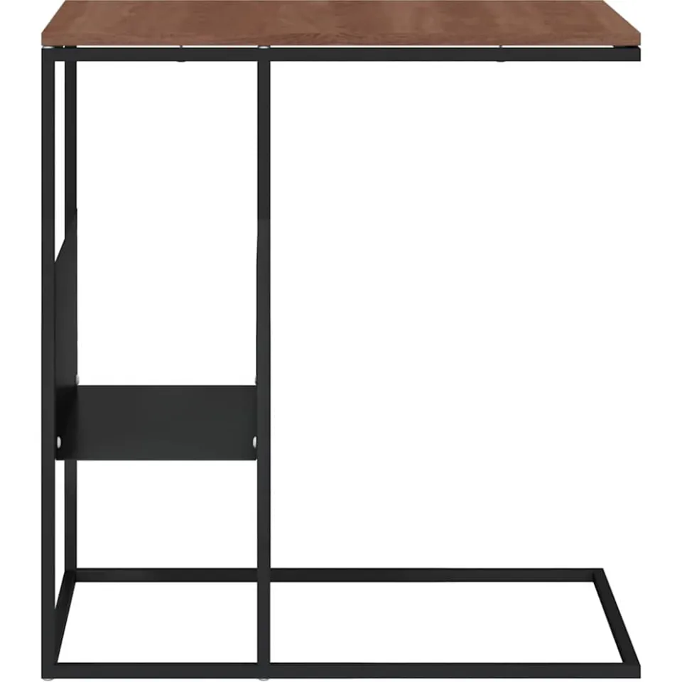 vidaXL Bijzettafel 55x36x59,5 cm bewerkt hout zwart, foto 4