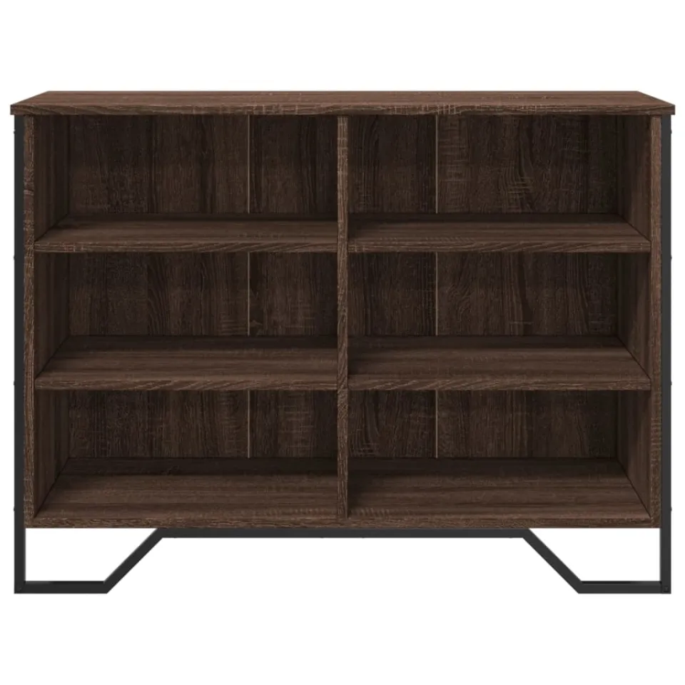 vidaXL Dressoir 101x35,5x74,5 cm bewerkt hout bruin eikenkleur, foto 4