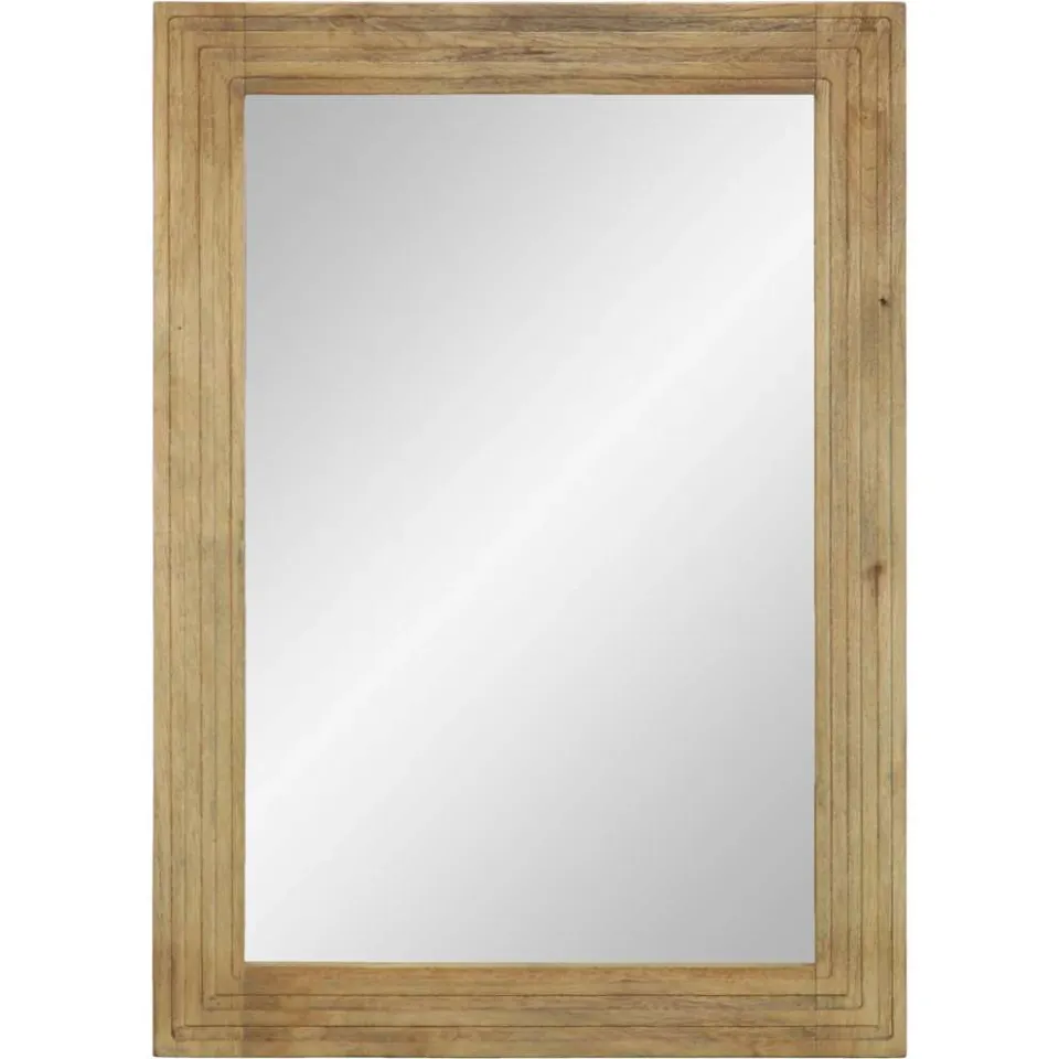 vidaXL Badkamerspiegel 50x70x2,5 cm massief mangohout bruin, foto 2