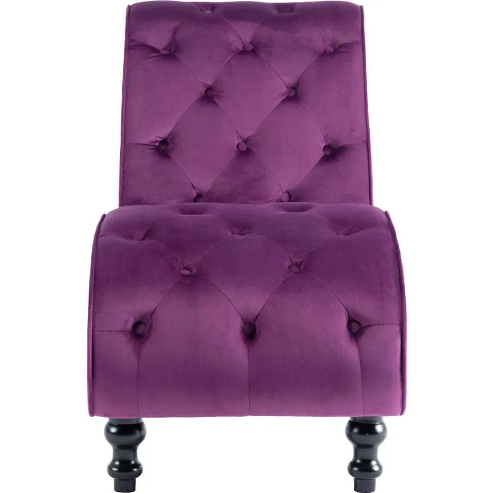 vidaXL Chaise longue fluweel paars
