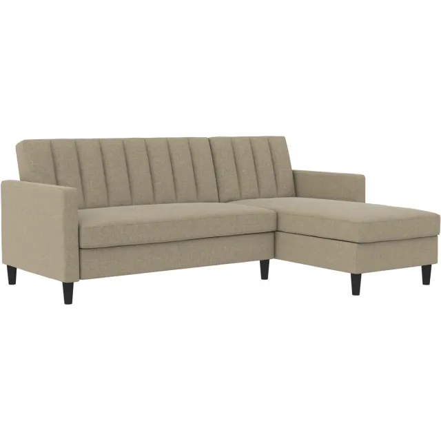 Notio Living Celine-Slaapbank - Cappuccino Linnenlook Bruin