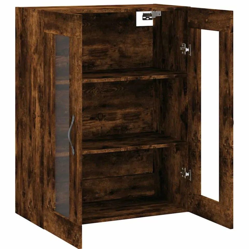 vidaXL Wandkast 69,5x34x90 cm bewerkt hout gerookt eikenkleurig, foto 4
