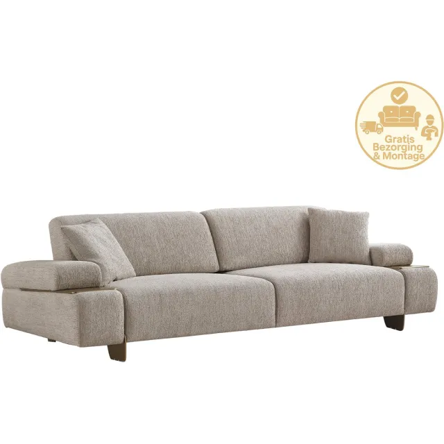 Lina Dear Bankstel Beige - 2 Zitsbank - Linnen - Gratis Bezorging en Montage Dear Beige