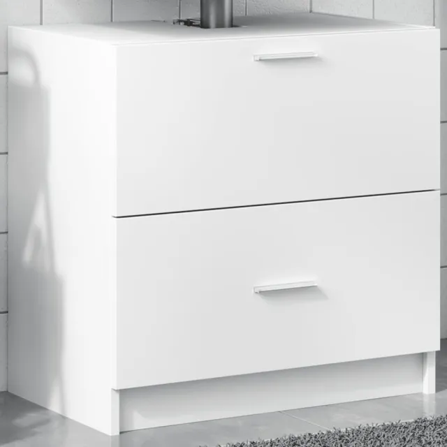 vidaXL Wastafelkast 59x37x59 cm bewerkt hout wit, foto 2