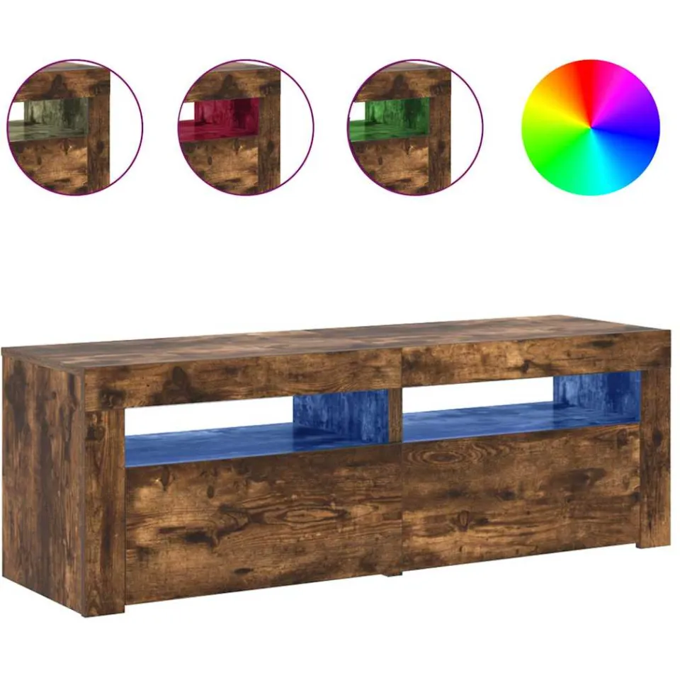 vidaXL Tv-meubel met LED-verlichting 120x35x40 cm sonoma eikenkleurig, foto 4