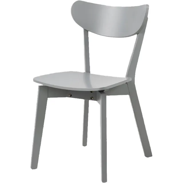 Lisomme Jade Eetkamerstoel Lichtgrijs - Hout - Eetkamerstoel Zonder Armleuning - Scandinavisch