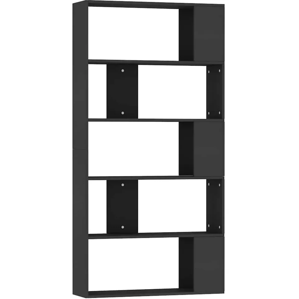 vidaXL Boekenkast/kamerscherm 80x24x159 cm bewerkt hout zwart