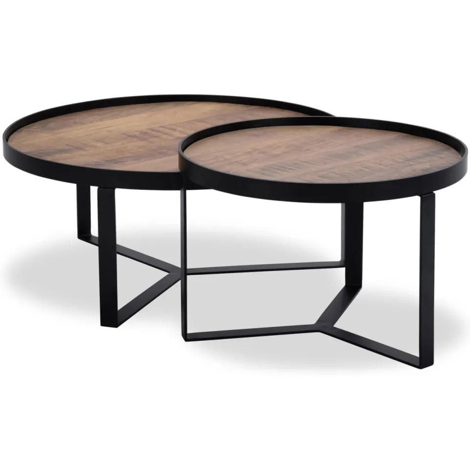 Wehkamp Home salontafel Hugo (set van 2) Naturel