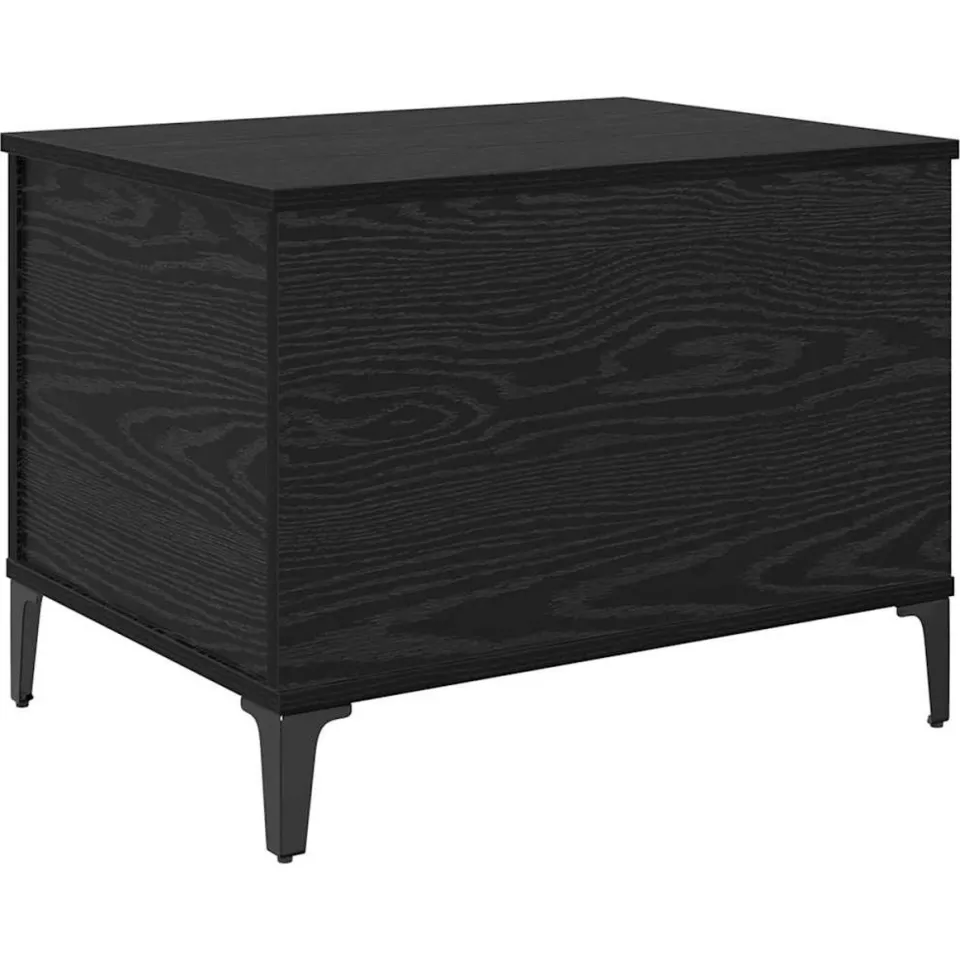 vidaXL Salontafel Zwart Eiken 60 x 44,5 x 45 cm Bewerkt hout, foto 3