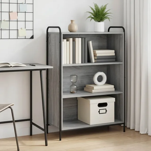 vidaXL Boekenkast 55,5 x 33 x 174 cm Bewerkt hout Grijs Sonoma