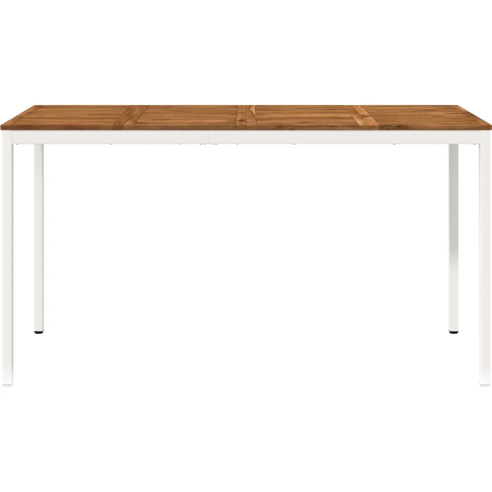 vidaXL Tuinbar Tafel NAARDEN Natuurlijk en Wit 196 x 80,5 x 105 cm Bruin
